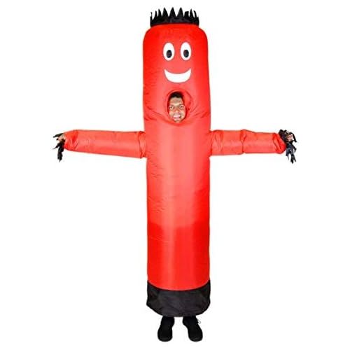  LookOurWay Air Dancers Inflatable Tube Man Costume, Red