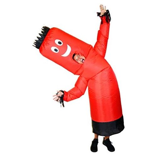  LookOurWay Air Dancers Inflatable Tube Man Costume, Red