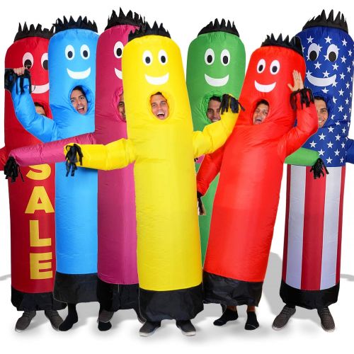  LookOurWay Air Dancers Inflatable Tube Man Costume, Red