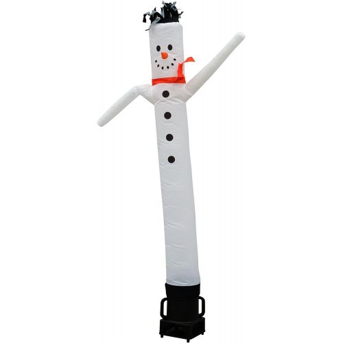  LookOurWay Snowman 6ft Tall Air Dancers Inflatable Tube Complete Set with 14 HP Sky Dancer Blower