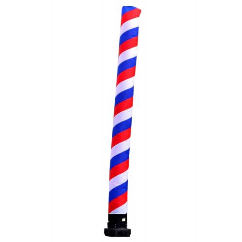  LookOurWay Barber Pole Air Dancers Inflatable Tube Man Complete Set with 1 HP Sky Dancer Blower, 20-Feet, RedWhiteBlue