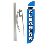 LookOurWay Dry Cleaners Feather Flag Complete Set with Poles & Ground Spike
