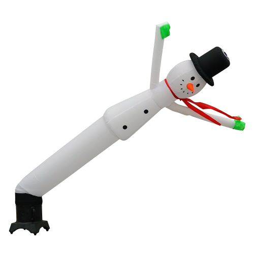  LookOurWay Snowman 10ft Tall Air Dancers Inflatable Tube Man Complete Set with 1/2 HP Sky Dancer Blower