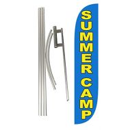 LookOurWay Summer Camp Feather Flag Complete Set with Poles & Ground Spike