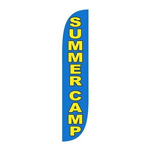  LookOurWay Summer Camp Feather Flag Complete Set with Poles & Ground Spike