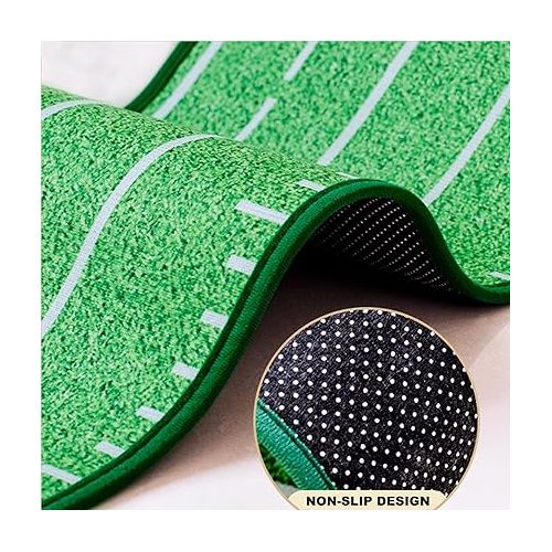  Loowoko Indoor Putting Green with Ball Return, Golf Practice Training Equipment Putting Mat for Home Office