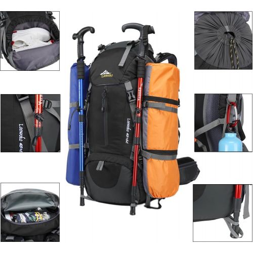  [아마존베스트]Loowoko Hiking Backpack 50L Travel Camping Backpack with Rain Cover