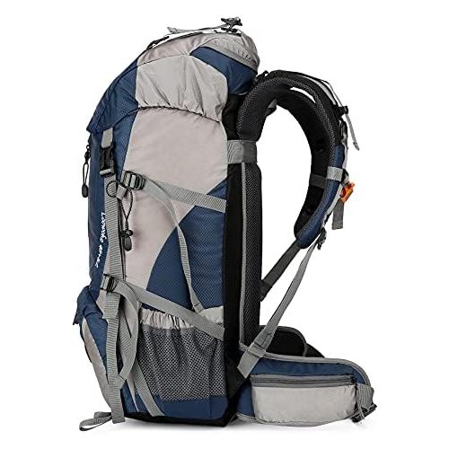  Loowoko Hiking Backpack 50L Travel Camping Backpack with Rain Cover