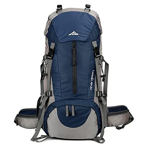  Loowoko Hiking Backpack 50L Travel Camping Backpack with Rain Cover