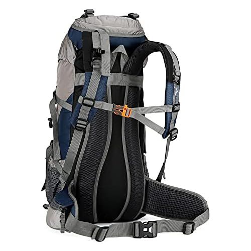  Loowoko Hiking Backpack 50L Travel Camping Backpack with Rain Cover