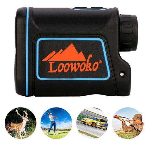  Loowoko 656 Yards Telescope Rangefinder, Portable Handheld Rechargeable Binoculars Laser Rangefinder Golfing Hunting Racing