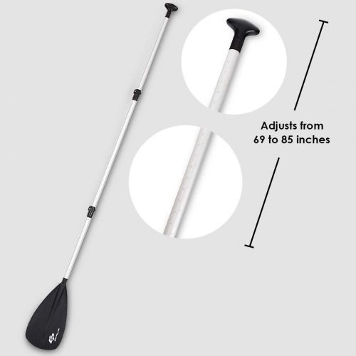  LordBee Black New Nice Adjustable 3-Piece Aluminum Alloy Stand Up Paddle Durable Lightweight