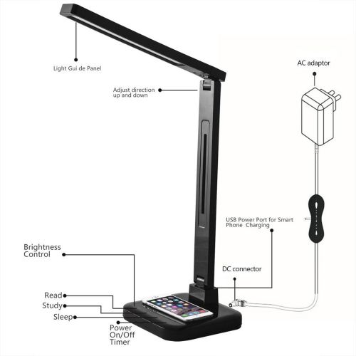  Lorell, LLR99767, Smart LED Desk Lamp, 1 Each, Black