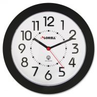 Lorell 60990 Wall Clock, 9 in., Arabic Numerals, White Dial/Black Frame