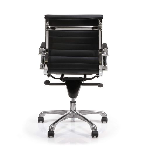  Lorell 59538 Modern Chair, 39.8" x 25" x 24.8", Black, Chrome