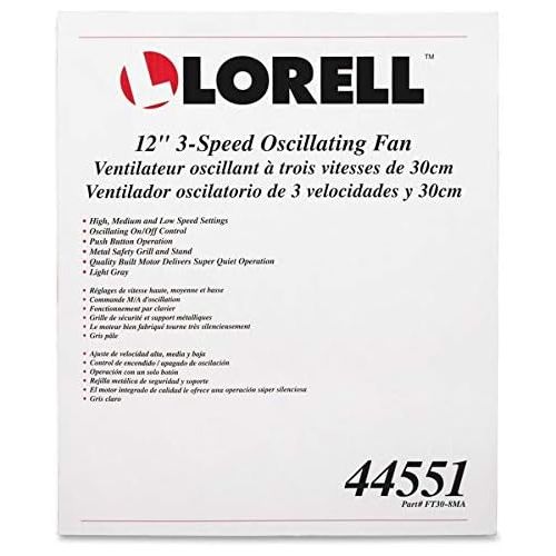  Lorell LLR44551 Desk Fan, 12