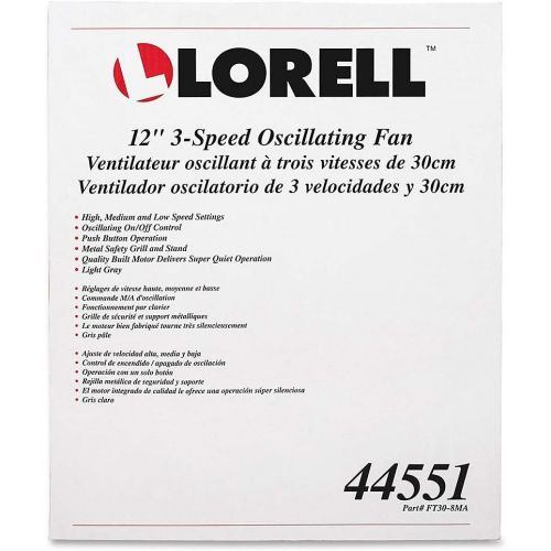  Lorell LLR44551 Desk Fan, 12