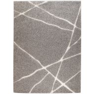 Lorena Shag Collection KO-S6YE-WMOV Gray Line V-Tex Shaggy Area Available SCATTER RUG-DOOR MAT