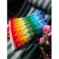LorensDolls Crochet Baby Blanket Rainbow Baby Gift Crochet Baby Afghan Rainbow Baby shower gift cover from Loren Ver