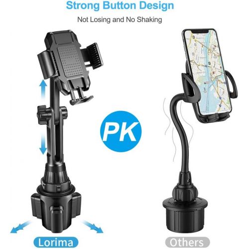  [아마존베스트]Lorima Car Cup Holder Phone Mount -Adjustable Cupholder Cell Phone Holder for Smartphone iPhone 11 Pro/XR/Xs/XS Max/X/8/7Plus/Galaxy/Xperia/Samsung