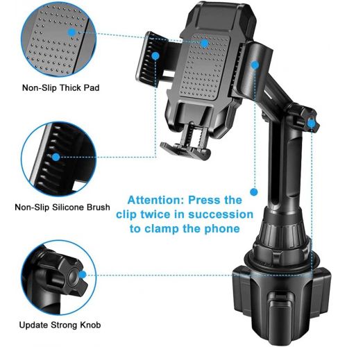  [아마존베스트]Lorima Car Cup Holder Phone Mount -Adjustable Cupholder Cell Phone Holder for Smartphone iPhone 11 Pro/XR/Xs/XS Max/X/8/7Plus/Galaxy/Xperia/Samsung