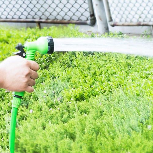  Lorsoul Garten Retractable Wasserschlauch mit Bewasserungs-Spray - Kunststoff, Gruen, 22.5M