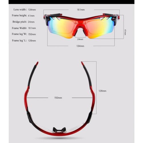  [아마존베스트]Lorsoul Polarized Sports Sunglasses With 5 Interchangeable Lenes for Men Women Cycling Running Driving Fishing Golf Baseball Glasses