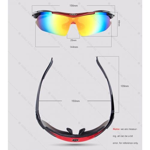  [아마존베스트]Lorsoul Polarized U.V Protection Sports Glasses,Cycling Wrap Sunglasses with 5 Interchangeable Lenses for Riding Driving Fishing Running Golf and All Outdoor Activities