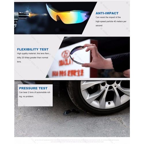  [아마존베스트]Lorsoul Polarized U.V Protection Sports Glasses,Cycling Wrap Sunglasses with 5 Interchangeable Lenses for Riding Driving Fishing Running Golf and All Outdoor Activities