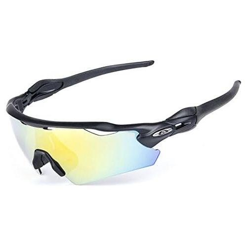  [아마존베스트]Lorsoul UV400 Polarized Sunglasses Sports Glasses with 5 Interchangeable Lenses for Men Women Outdoor Sports Cycling Golf Fishing Baseball Running