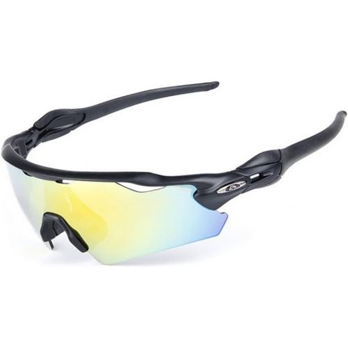  [아마존베스트]Lorsoul UV400 Polarized Sunglasses Sports Glasses with 5 Interchangeable Lenses for Men Women Outdoor Sports Cycling Golf Fishing Baseball Running