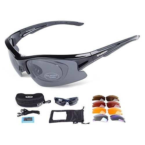  [아마존베스트]Lorsoul Polarized Sports Sunglasses with 5 Interchangeable Lenses, Tr90 Unbreakable glasses for Men Women Cycling Driving Running MTB Racing Ski Goggles