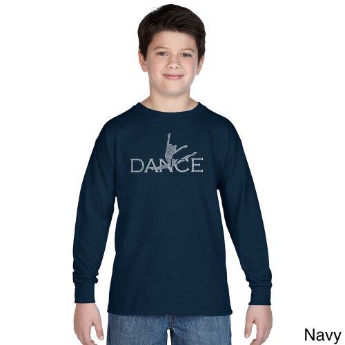  Los Angeles Pop Art Boys Dancer Multicolor Cotton Long Sleeve T-shirt by Los Angeles Pop Art