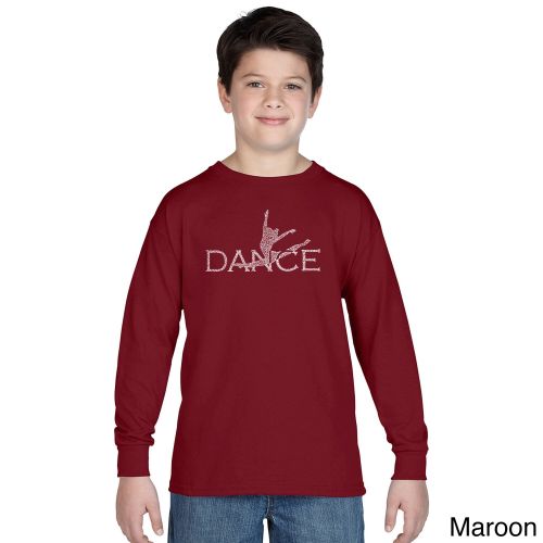  Los Angeles Pop Art Boys Dancer Multicolor Cotton Long Sleeve T-shirt by Los Angeles Pop Art