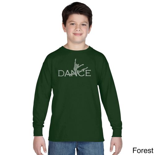  Los Angeles Pop Art Boys Dancer Multicolor Cotton Long Sleeve T-shirt by Los Angeles Pop Art