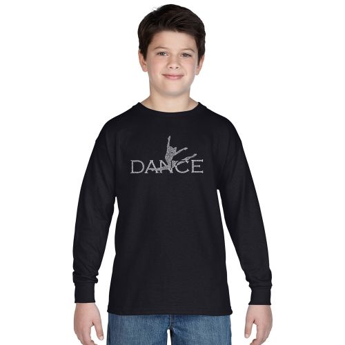  Los Angeles Pop Art Boys Dancer Multicolor Cotton Long Sleeve T-shirt by Los Angeles Pop Art