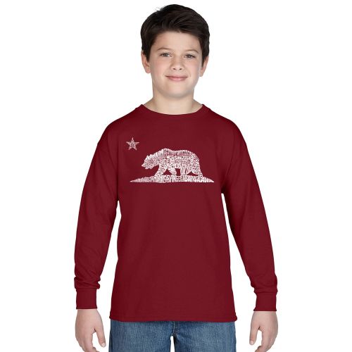  Los Angeles Pop Art Boys Cotton Graphic Long Sleeve T-shirt by Los Angeles Pop Art