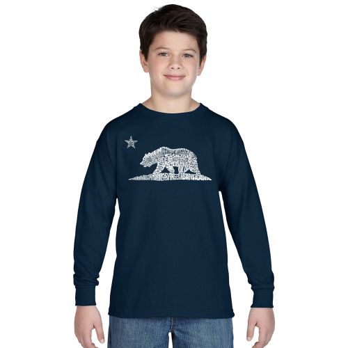  Los Angeles Pop Art Boys Cotton Graphic Long Sleeve T-shirt by Los Angeles Pop Art