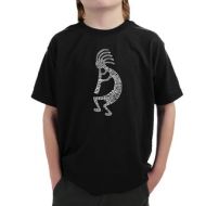 Los Angeles Pop Art Boys Kokopelli Multicolor Cotton T-shirt by Los Angeles Pop Art