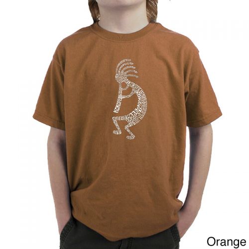  Los Angeles Pop Art Boys Kokopelli Multicolor Cotton T-shirt by Los Angeles Pop Art