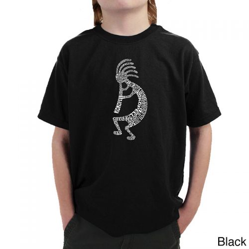  Los Angeles Pop Art Boys Kokopelli Multicolor Cotton T-shirt by Los Angeles Pop Art