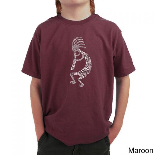  Los Angeles Pop Art Boys Kokopelli Multicolor Cotton T-shirt by Los Angeles Pop Art