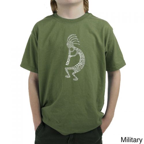  Los Angeles Pop Art Boys Kokopelli Multicolor Cotton T-shirt by Los Angeles Pop Art