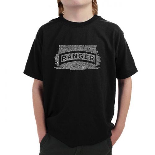  Los Angeles Pop Art Boys The US Ranger Creed Multicolor Cotton T-shirt by Los Angeles Pop Art