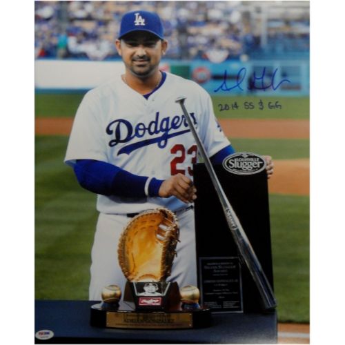  Los Angeles Dodgers Adrian Gonzalez Autograph 16X20 Photo Dodgers Gold Glove/Silver Slugger PSA/DNA