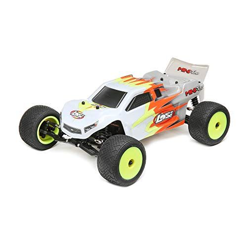  Losi 1/18 Mini-T 2.0 2WD Stadium RC Truck Brushed Ready to Run (Battery, Receiver, Charger and Transmitter Included), Gray/White, LOS01015T3