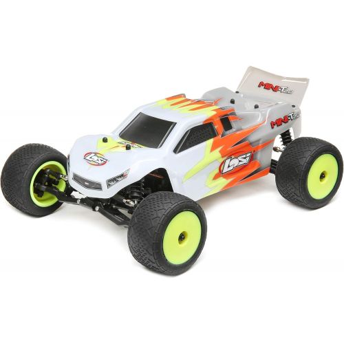 Losi 1/18 Mini-T 2.0 2WD Stadium RC Truck Brushed Ready to Run (Battery, Receiver, Charger and Transmitter Included), Gray/White, LOS01015T3