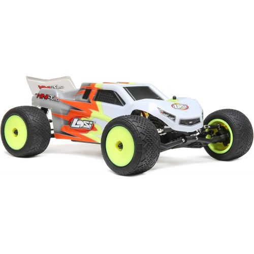  Losi 1/18 Mini-T 2.0 2WD Stadium RC Truck Brushed Ready to Run (Battery, Receiver, Charger and Transmitter Included), Gray/White, LOS01015T3