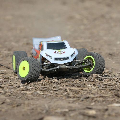  Losi 1/18 Mini-T 2.0 2WD Stadium RC Truck Brushed Ready to Run (Battery, Receiver, Charger and Transmitter Included), Gray/White, LOS01015T3