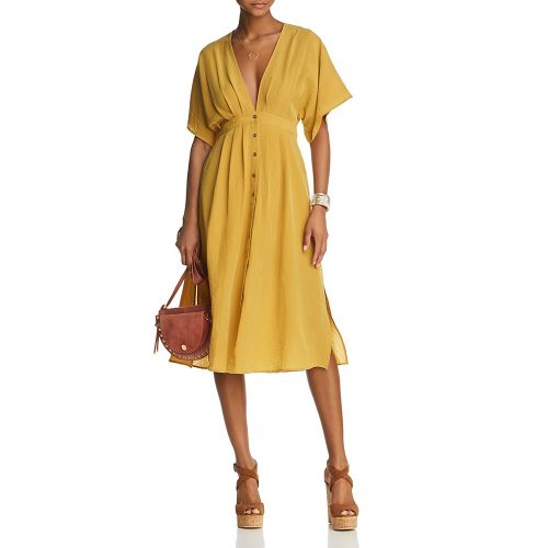  Lost and Wander V-Neck Midi Dress